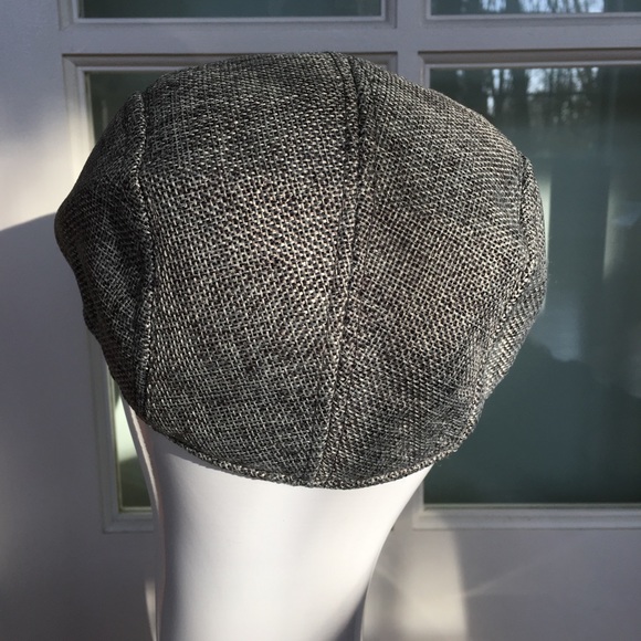 NEW linen newsboy golf sun hat cool summer grey - Picture 2 of 5